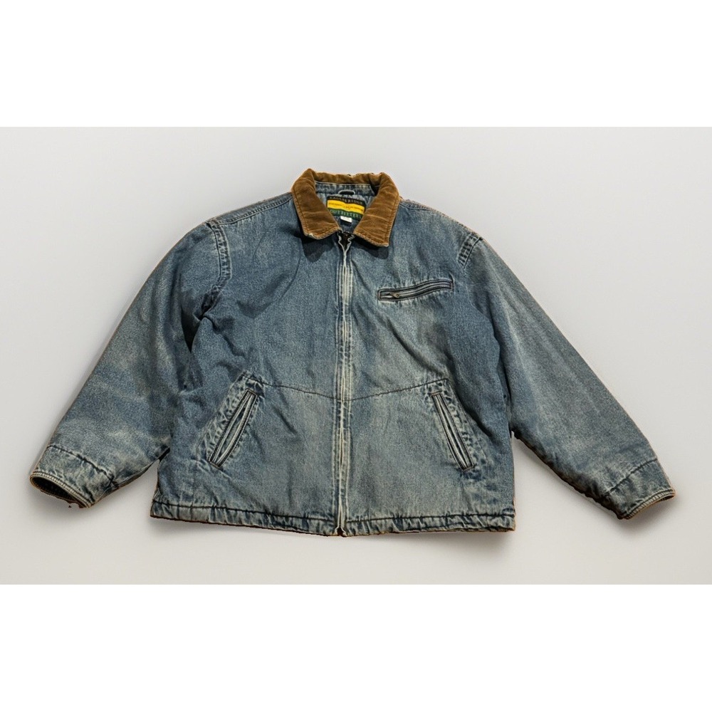 Vintage Eagles Ridge Denim Detroit Jacket XL Insulated Bomber Corduroy RRL
